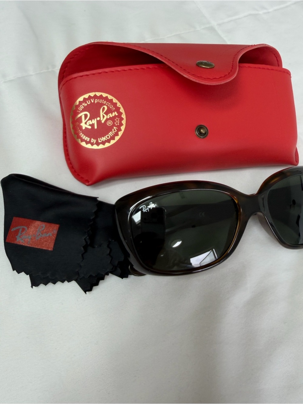 Ray-Ban “Jackie Ohh” Brown Tortoiseshell Sunglasses with Case, NWOT - Picture 2 of 10